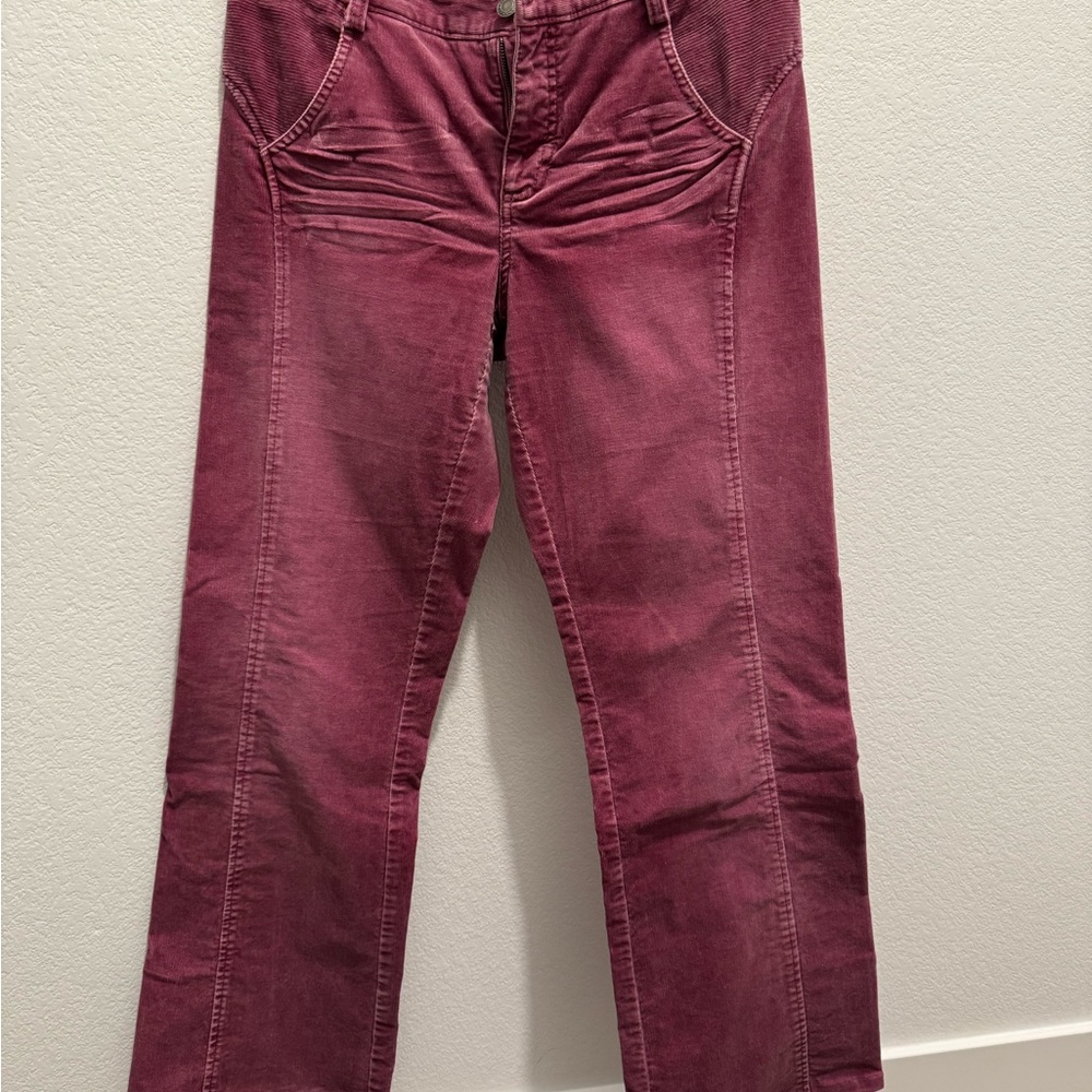 Armani Mauve pink corduroy Straight-Leg Jeans